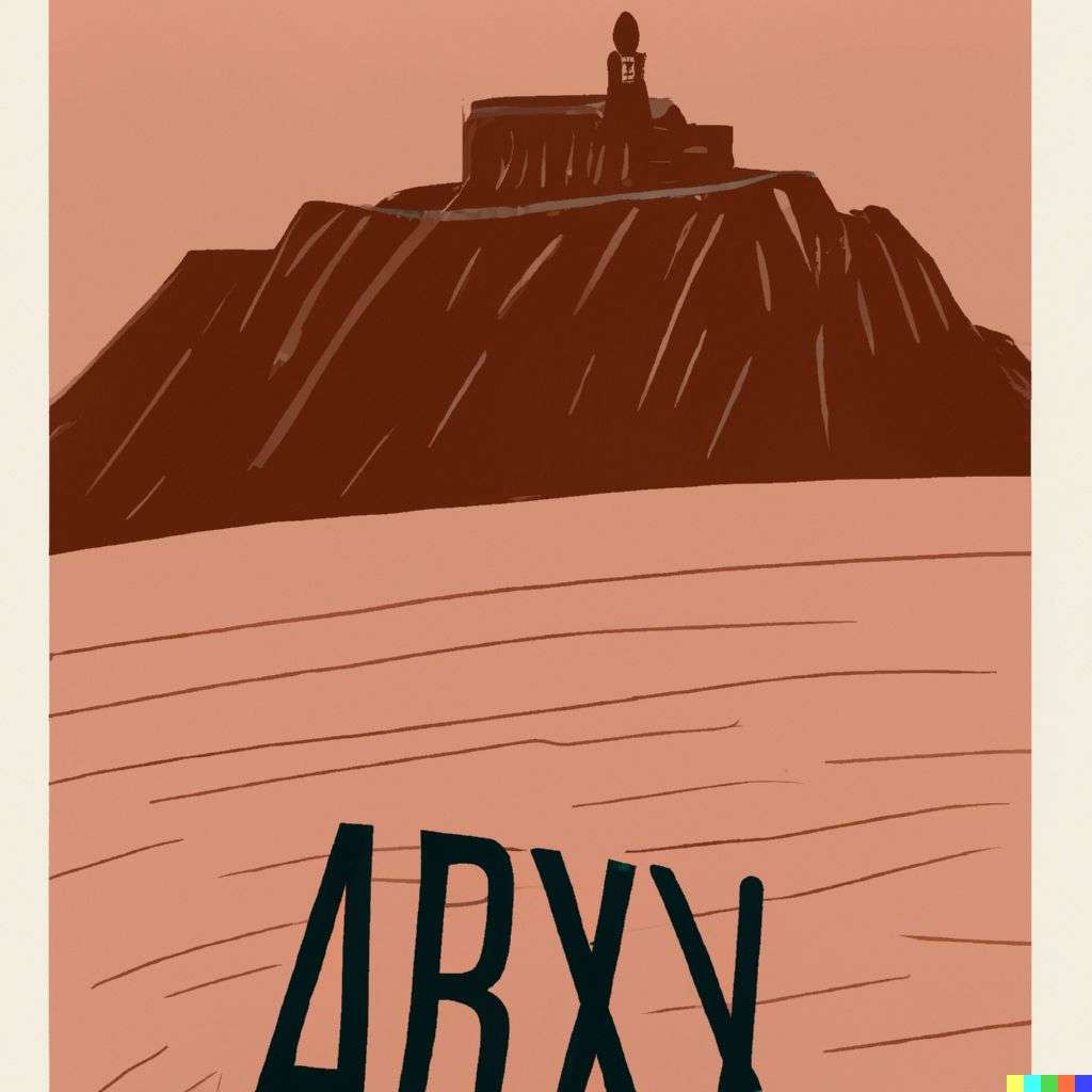 a representation of anxiety, travel poster